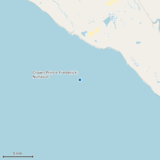 Map of Crown Prince Frederick, Nunavut Tide Prediction Station