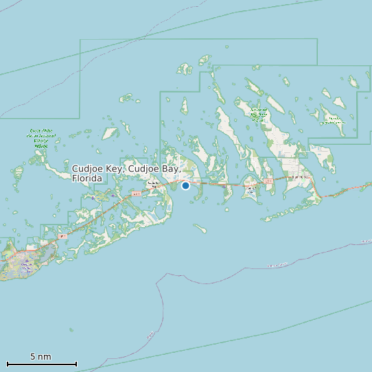 Map of Cudjoe Key, Cudjoe Bay, Florida Tide Prediction Station