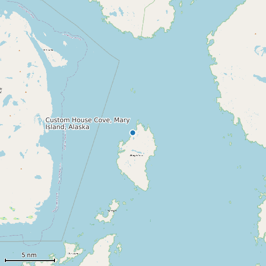 Map of Custom House Cove, Mary Island, Alaska Tide Prediction Station