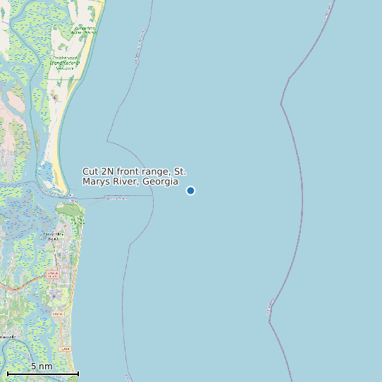 Map of Cut 2N front range, St. Marys River, Georgia Tide Prediction Station