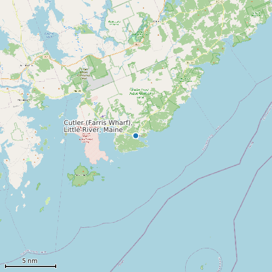 Map of Cutler (Farris Wharf), Little River, Maine Tide Prediction Station