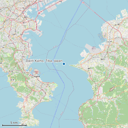 Map of Daiiti Kaiho, Tiba, Japan Tide Prediction Station