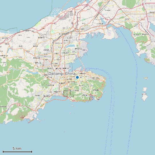 Map of Daliang, China Tide Prediction Station