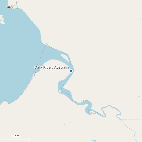 Map of Daly River, Australia Tide Prediction Station