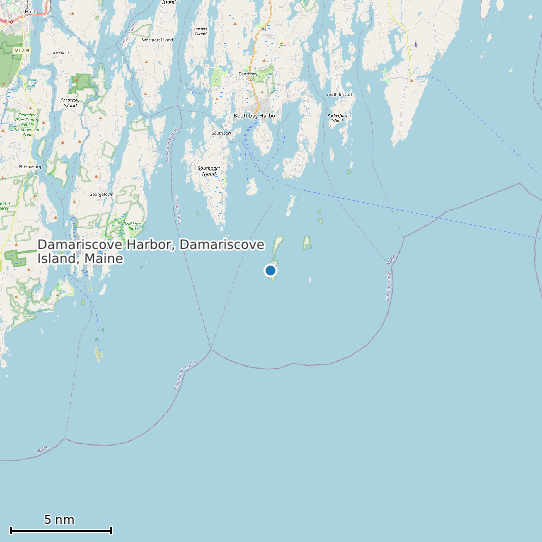 Map of Damariscove Harbor, Damariscove Island, Maine Tide Prediction Station