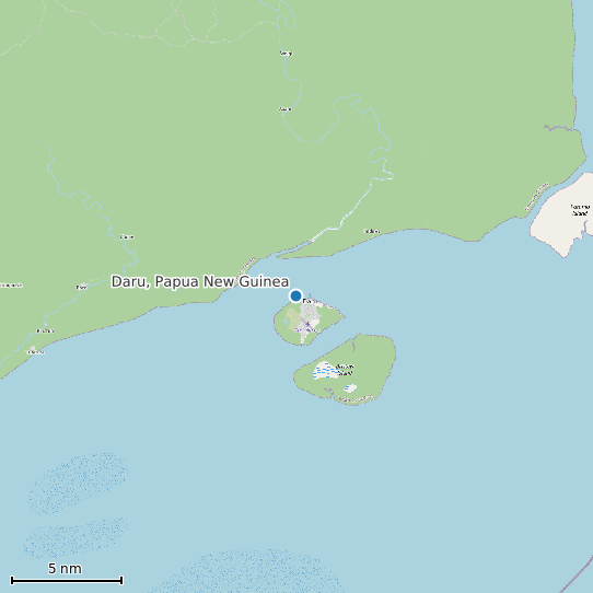 Map of Daru, Papua New Guinea Tide Prediction Station