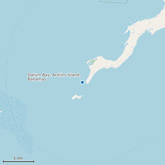 Map of Datum Bay, Acklins Island, Bahamas Tide Prediction Station