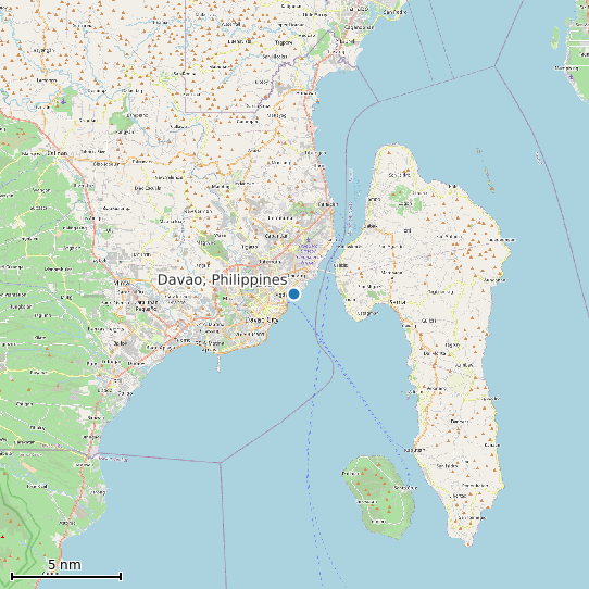 Map of Davao, Philippines Tide Prediction Station