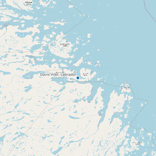 Davis Inlet, Labrador map
