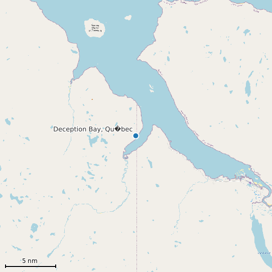 Map of Deception Bay, Qu�bec Tide Prediction Station