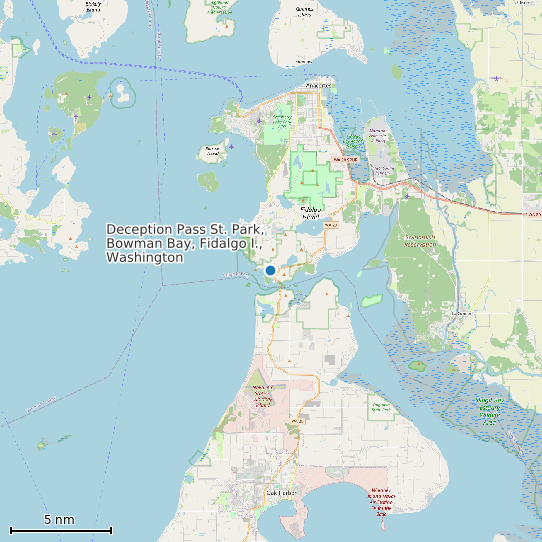 Map of Deception Pass St. Park, Bowman Bay, Fidalgo I., Washington Tide Prediction Station