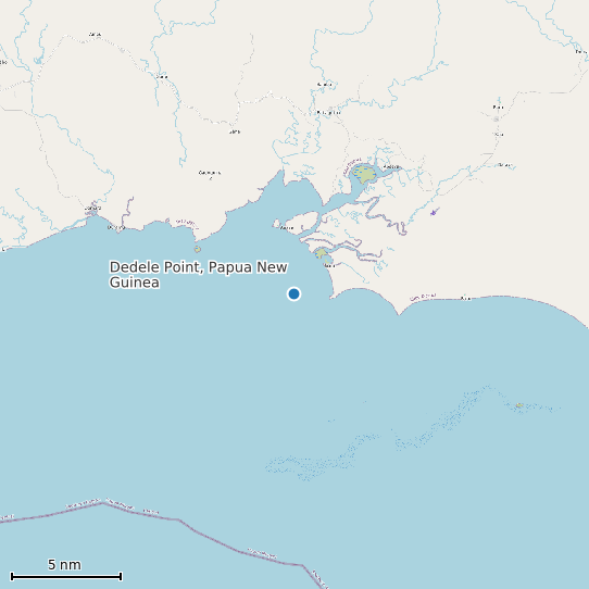 Map of Dedele Point, Papua New Guinea Tide Prediction Station