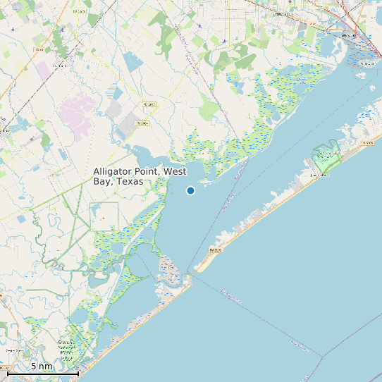 Map of Alligator Point, West Bay, Texas Tide Prediction Station