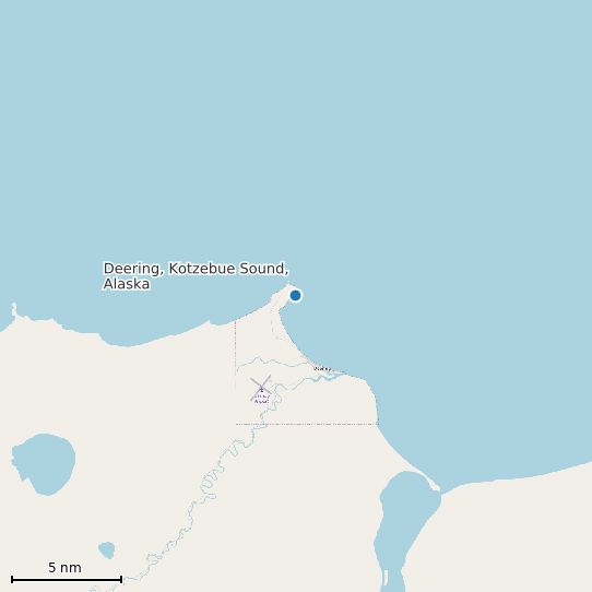 Map of Deering, Kotzebue Sound, Alaska Tide Prediction Station
