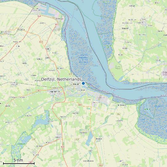 Map of Delfzijl, Netherlands Tide Prediction Station