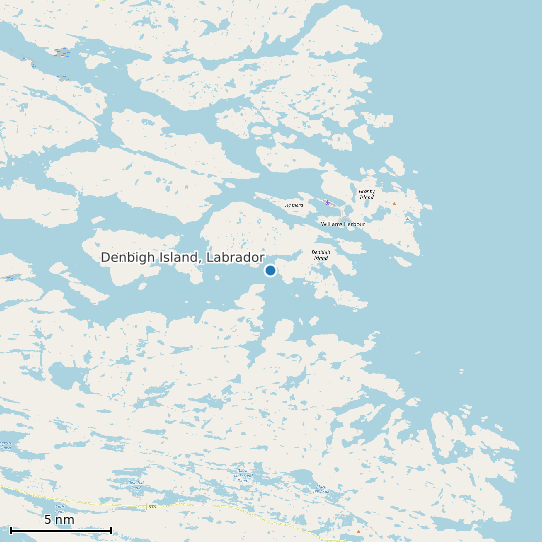 Map of Denbigh Island, Labrador Tide Prediction Station