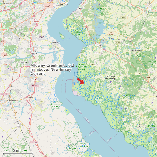 Map of Alloway Creek ent., 0.2 mi above, New Jersey Current Prediction Station