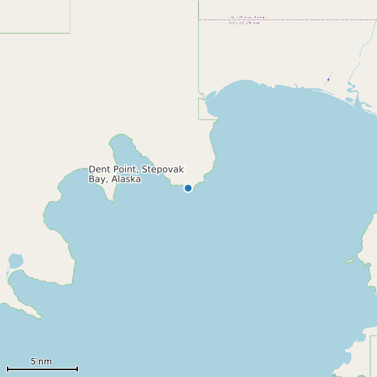 Map of Dent Point, Stepovak Bay, Alaska Tide Prediction Station