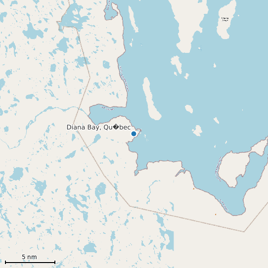 Map of Diana Bay, Qu�bec Tide Prediction Station