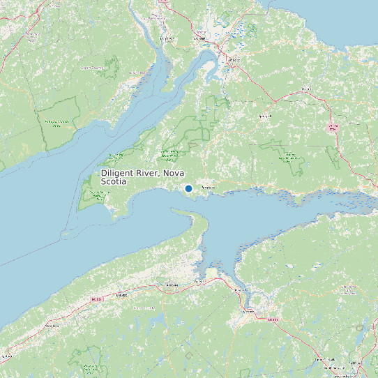 Diligent River, Nova Scotia map
