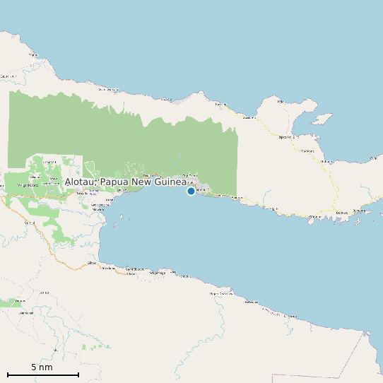 Map of Alotau, Papua New Guinea Tide Prediction Station