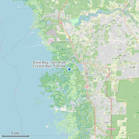 Map of Dixie Bay, Salt River, Crystal Bay, Florida Tide Prediction Station