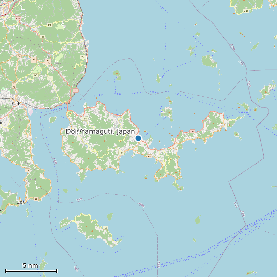 Map of Doi, Yamaguti, Japan Tide Prediction Station