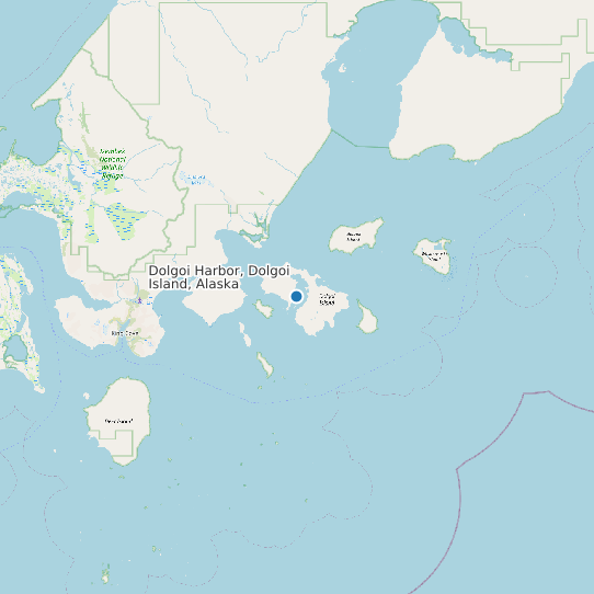 Map of Dolgoi Harbor, Dolgoi Island, Alaska Tide Prediction Station