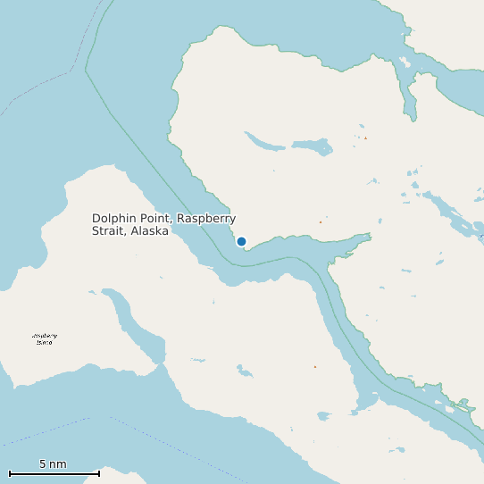 Map of Dolphin Point, Raspberry Strait, Alaska Tide Prediction Station