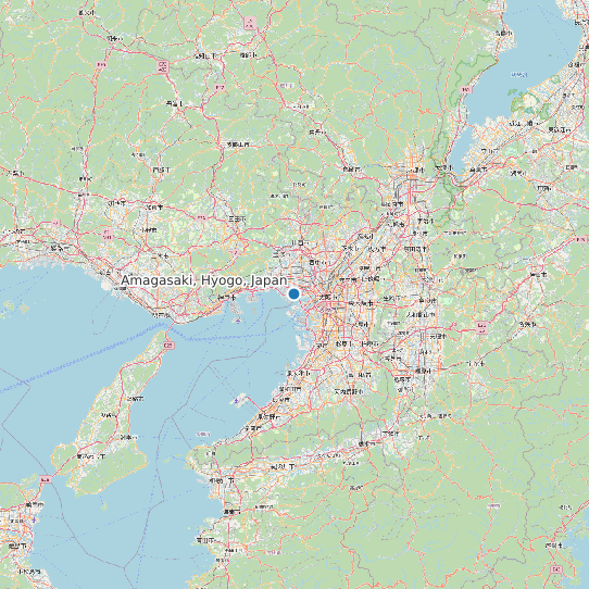 Amagasaki, Hyogo, Japan map
