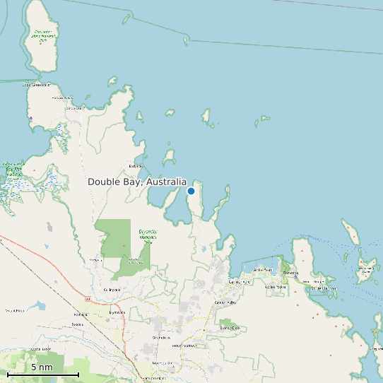 Map of Double Bay, Australia Tide Prediction Station