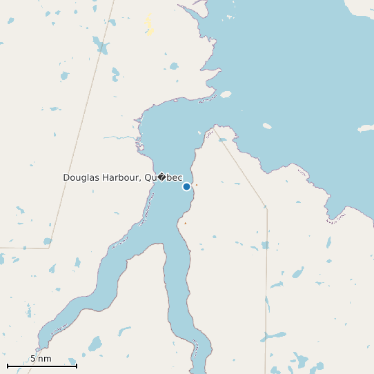 Map of Douglas Harbour, Qu�bec Tide Prediction Station