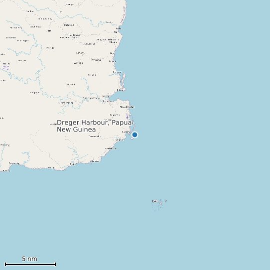 Map of Dreger Harbour, Papua New Guinea Tide Prediction Station