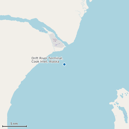 Map of Drift River Terminal, Cook Inlet, Alaska Tide Prediction Station