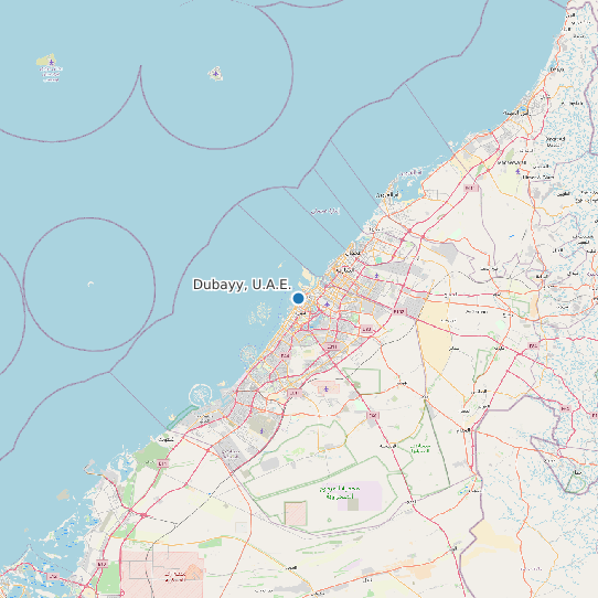 Dubayy, U.A.E. map