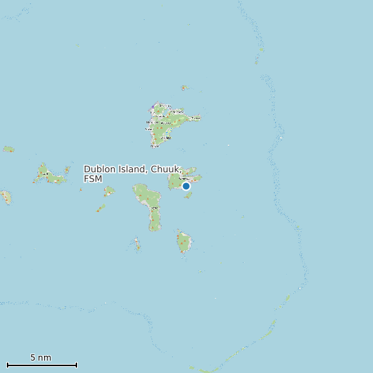 Map of Dublon Island, Chuuk, FSM Tide Prediction Station