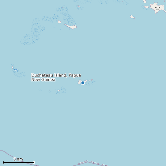 Map of Duchateau Island, Papua New Guinea Tide Prediction Station