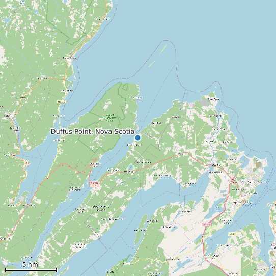 Map of Duffus Point, Nova Scotia Tide Prediction Station