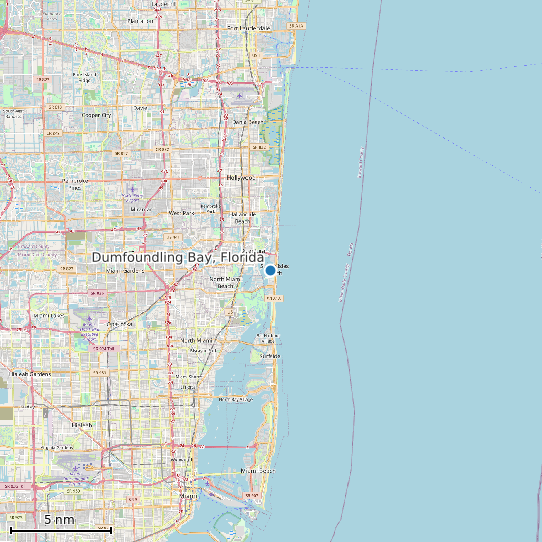 Map of Dumfoundling Bay, Florida Tide Prediction Station