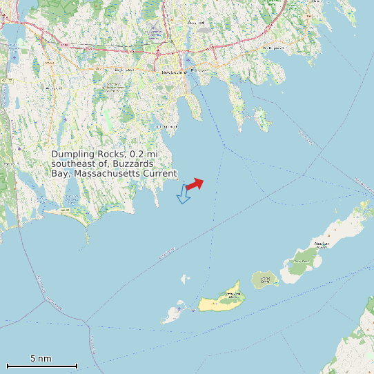 Map of Dumpling Rocks, 0.2 mi southeast of, Buzzards Bay, Massachusetts Current Prediction Station