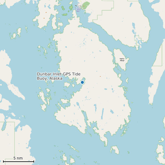 Map of Dunbar Inlet GPS Tide Buoy, Alaska Tide Prediction Station
