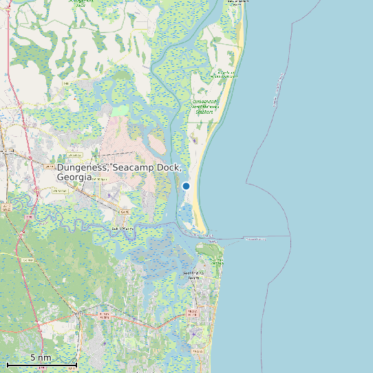 Map of Dungeness, Seacamp Dock, Georgia Tide Prediction Station