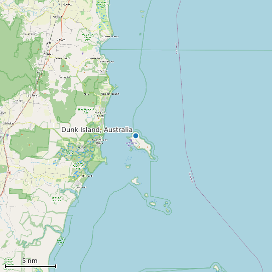 Map of Dunk Island, Australia Tide Prediction Station
