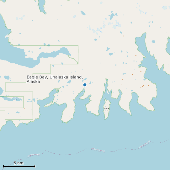 Map of Eagle Bay, Unalaska Island, Alaska Tide Prediction Station