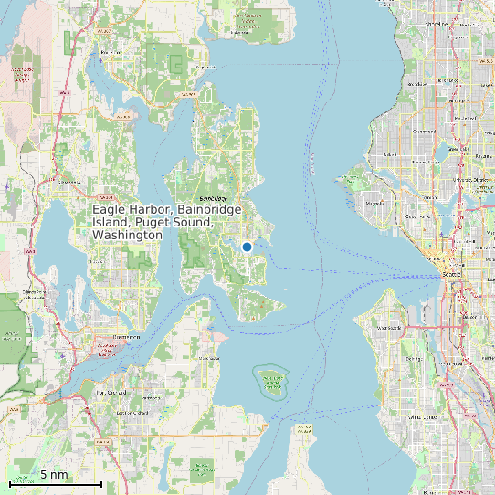 Map of Eagle Harbor, Bainbridge Island, Puget Sound, Washington Tide Prediction Station