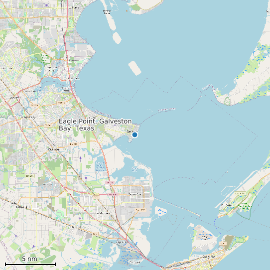 Map of Eagle Point, Galveston Bay, Texas Tide Prediction Station