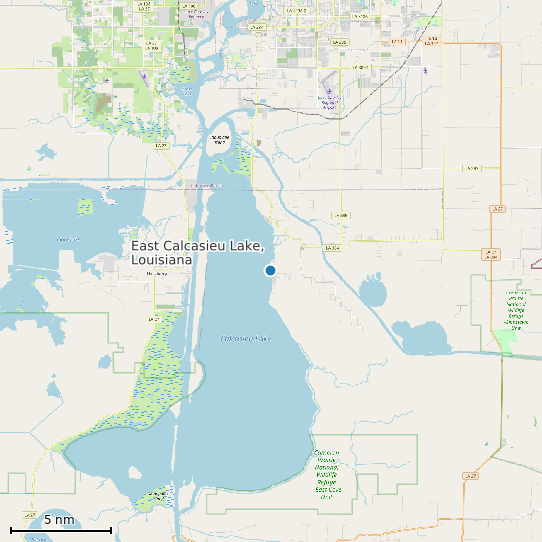 Map of East Calcasieu Lake, Louisiana Tide Prediction Station