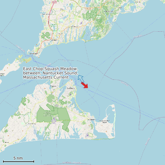 Map of East Chop-Squash Meadow, between, Nantucket Sound, Massachusetts Current Prediction Station