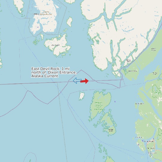 East Devil Rock, 1 mi north of, Dixon Entrance, Alaska Current map