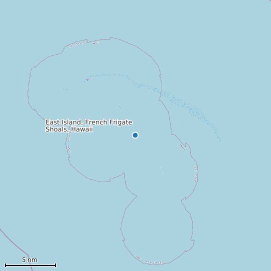 Map of East Island, French Frigate Shoals, Hawaii Tide Prediction Station